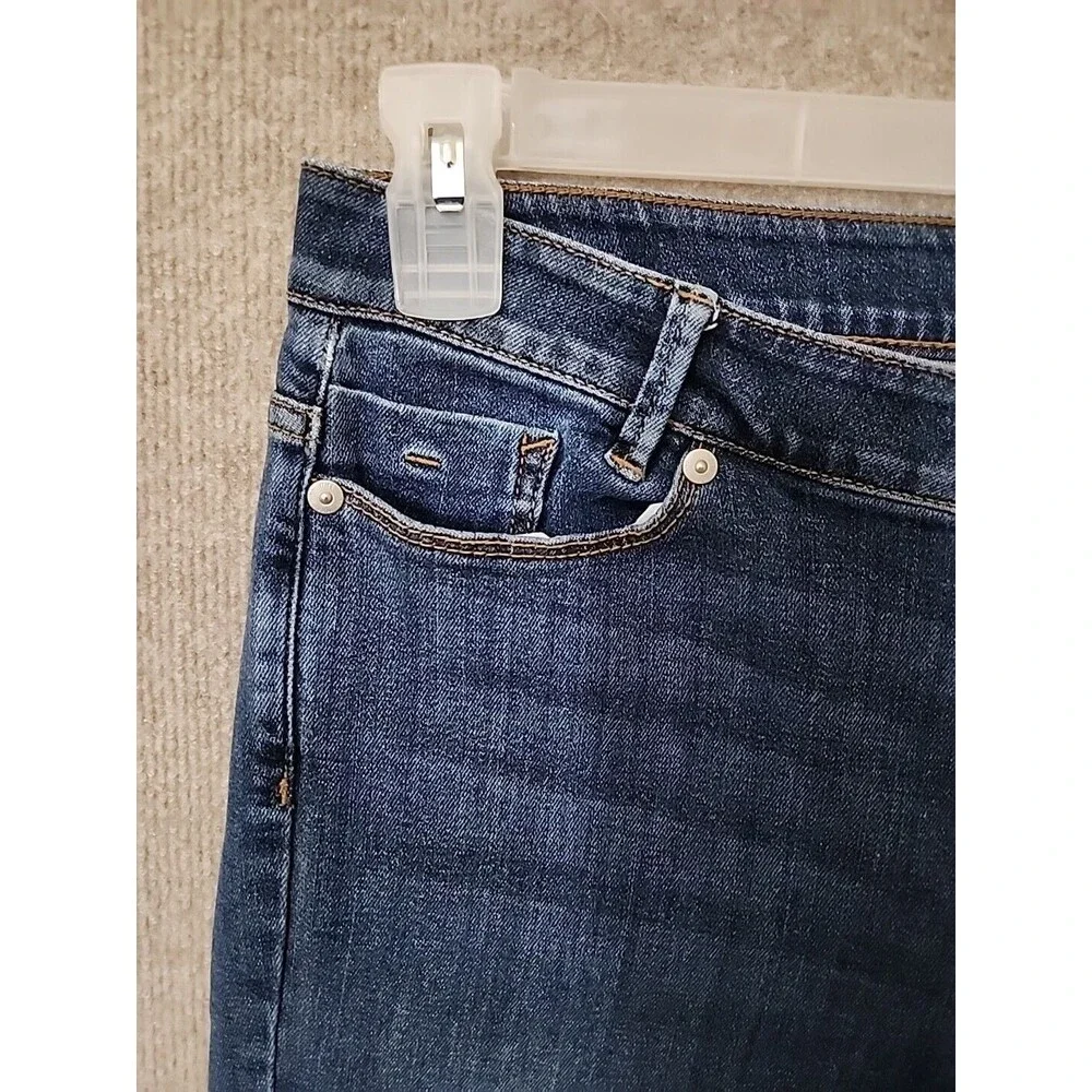 J Jill Weekender Jeans Womens 10 Petite Blue Medium Wash Straight Leg Stretch_2